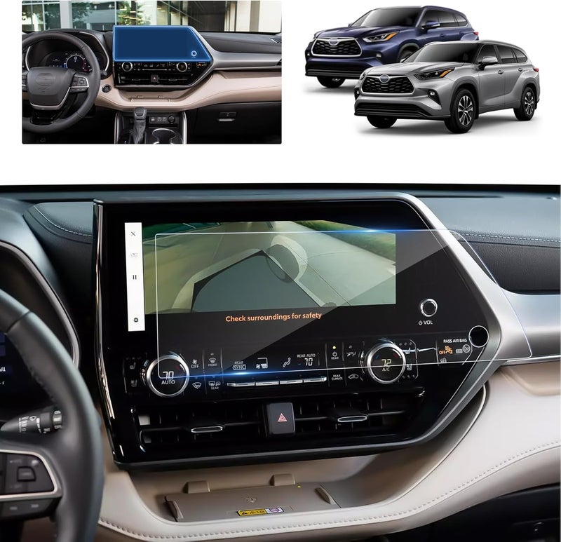 BSTW for 2025 Toyota Highlander Screen Protector 2023-2025 Highlander Limited/Platinum 12.3-in for 2025 Toyota Highlander Hybrid Accessories 9H Tempered Glass Protective Film - Image 1